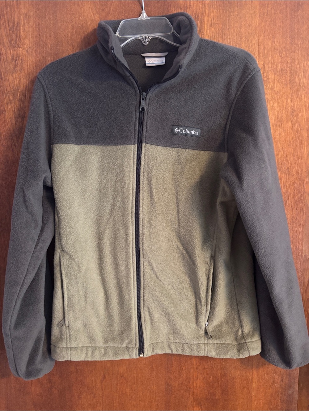 Columbia Men's Olive and Charcoal Full-Zip Fleece Jacket